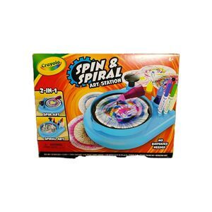 Crayola Spin & Spiral Art Station Base Unit Paper Disc Markers Ink No Batteries